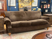 Flexsteel Chocolate Microsuede Sofa