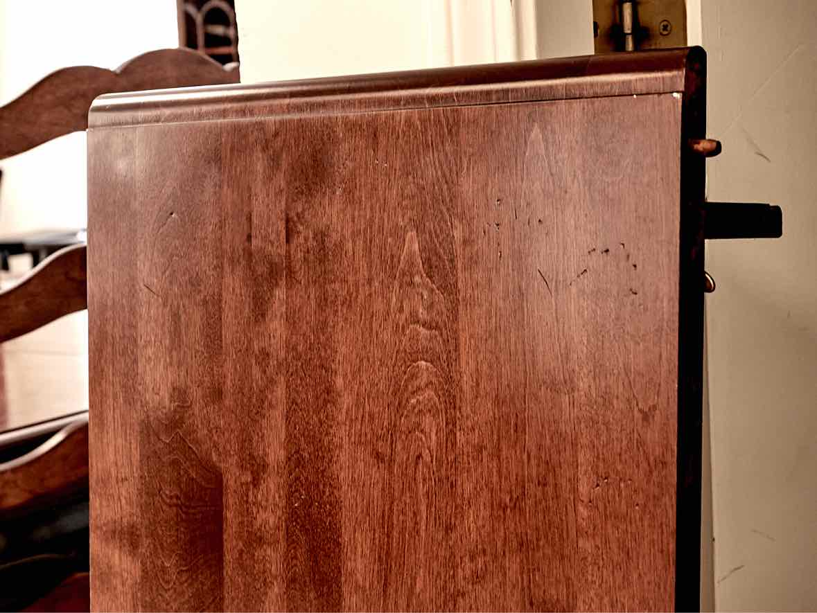 Nichols & Stone Cherry Dining Table & Set of 6 Ladderback Chairs