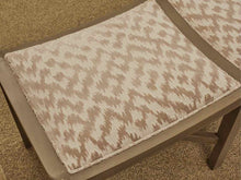 Lee Industries Bench with Blush & Ivory Flame Velvet in Light Grey Frame