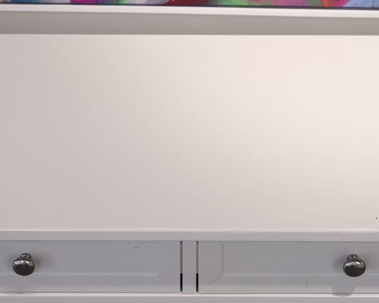 PB Kids 2-Drawer Console with Shelves in White