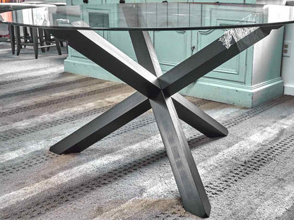 Round Glass Contemporary Dining Table