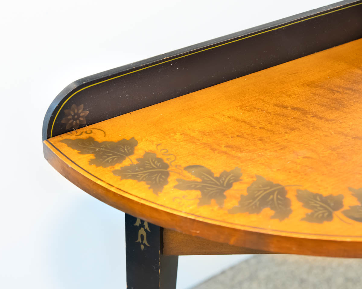 Hitchcock Maple Demilune Console