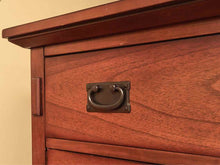Cherry Mission Style 5 Drawer Chest