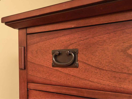 Cherry Mission Style 5 Drawer Chest