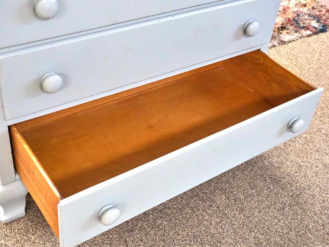 Cottage Style Blue Grey Finish5 Drawer  Dresser
