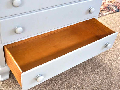 Cottage Style Blue Grey Finish5 Drawer  Dresser