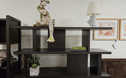 Deep Espresso Asymmetrical Display Shelf