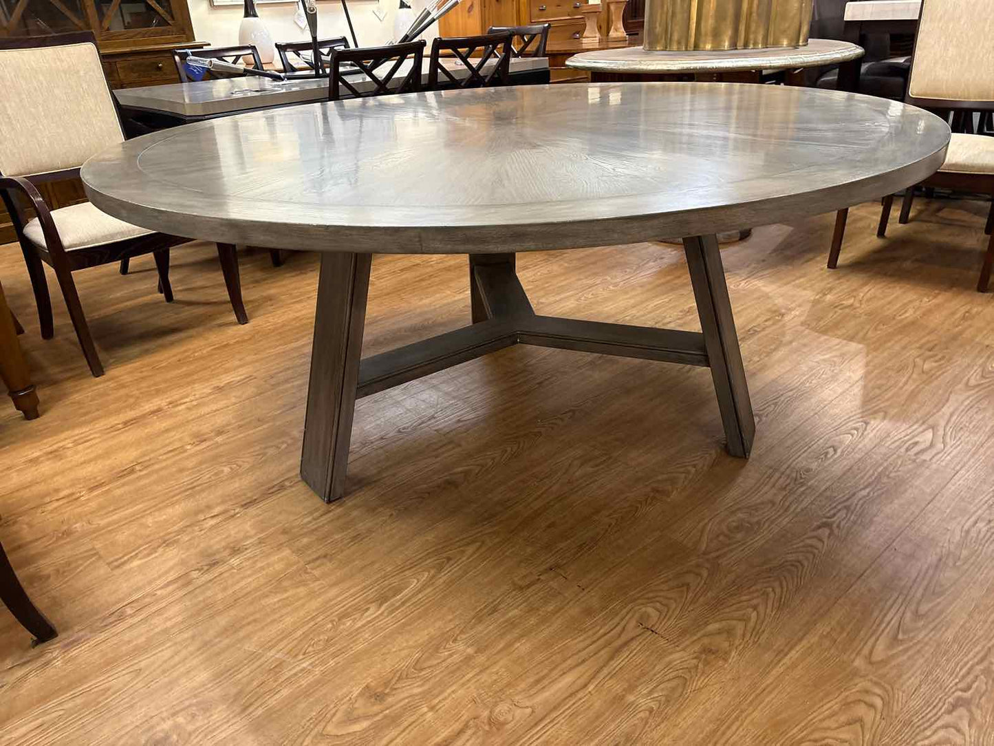 Rustic Round Inlaid Dining Table