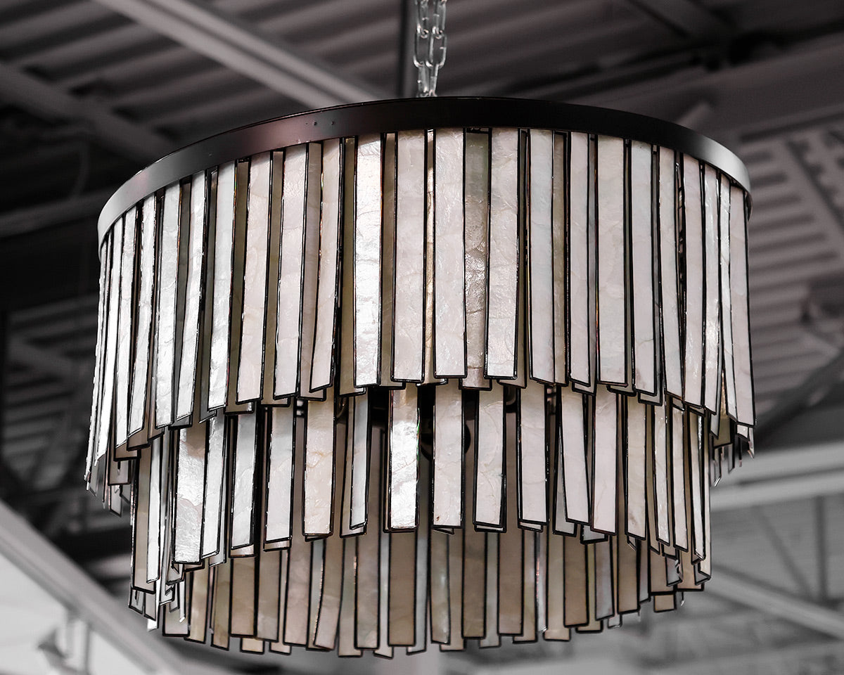 Pottery Barn Astrid Capiz Chandelier