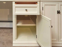 Pottery Barn Ivory Desk with 2 Glass Pane Door Tower Office Storage