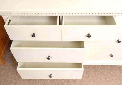 Restoration Hardware Cream Finish 7 Drawer Dresser