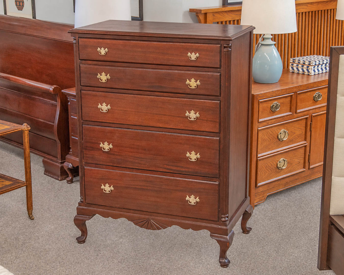 Ribbon Mahogany Five Drawer Chest