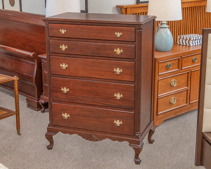 Ribbon Mahogany Five Drawer Chest