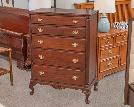 Ribbon Mahogany Five Drawer Chest