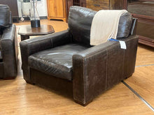 Pottery Barn Chocolate Leather Club Chair