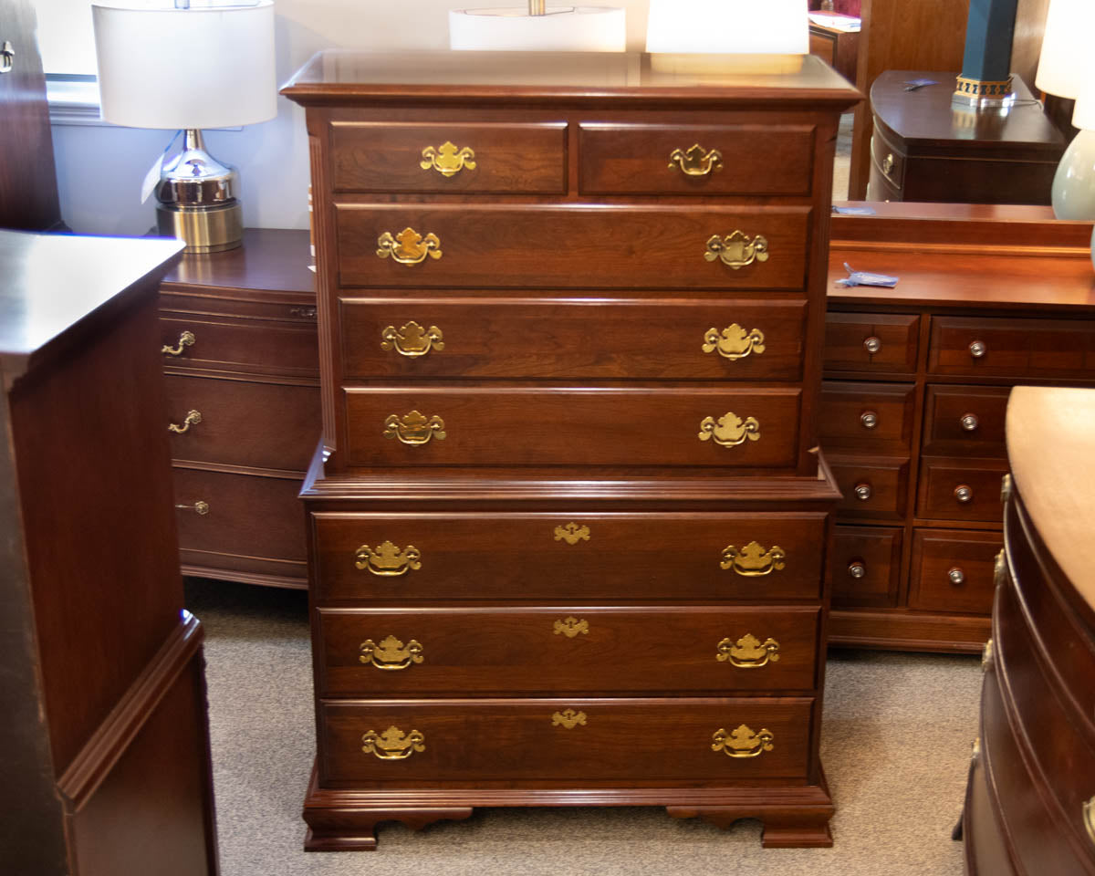 Colonial Furniture Co Dark Cherry Chest on Chest