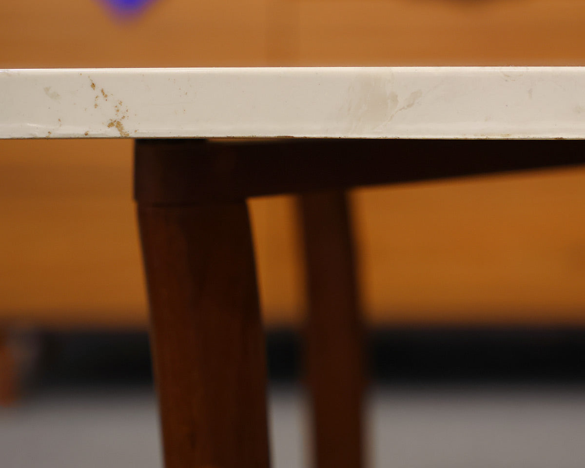 Pair of Adrian Pearsall Vintage Side Tables with Walnut Base and Stone Top