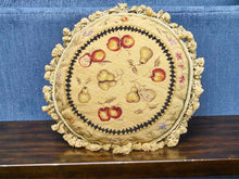 Pair Of Round Needlepoint Accent Pillows