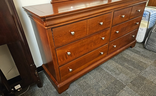 Stanley Cherry 6-Drawer Dresser w/ Mirror