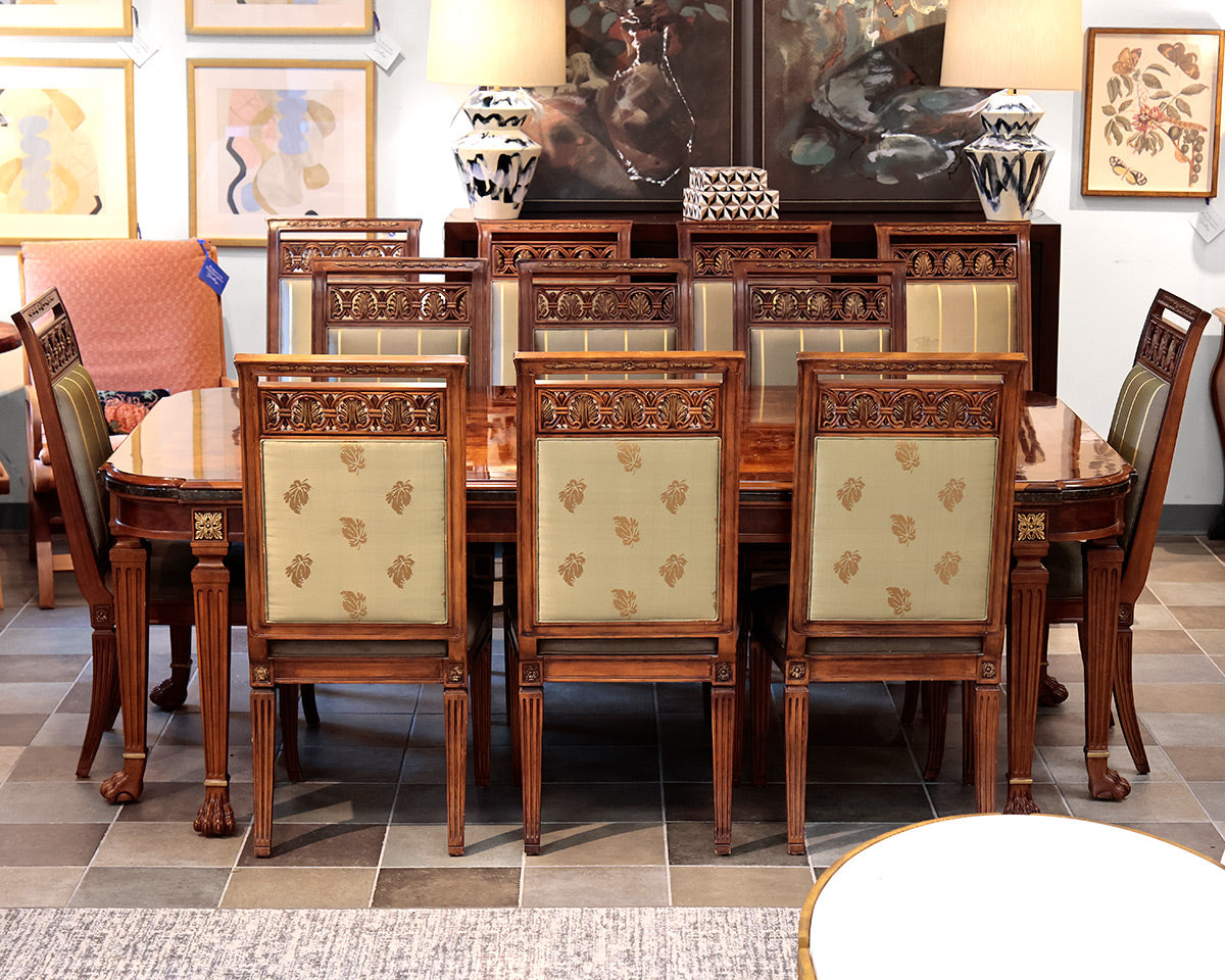 Henredon Grand Provenance Dining Table with 12 Dining Chairs