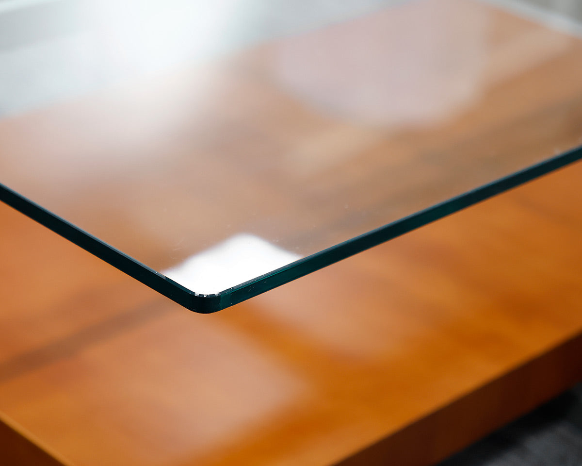 Glass Top Contemporary Cocktail Table