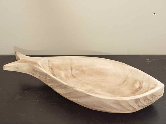 Carved Wooden Fish Platter (Medium)