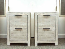 Pair of Restoration Hardware Nightstands in Whitewash Finish