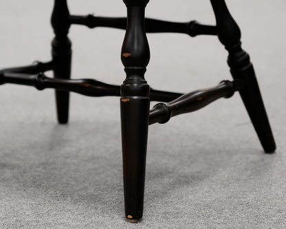 Set of 8 Black Windsor Dining Chairs