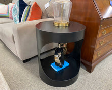 Noir Eclipse Round Side Table in Matte Black