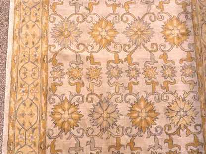 Ballard Design Blue & Beige Floral Area Rug