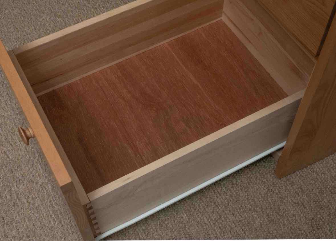 Oak 4 Drawer Desk & Hutch Top
