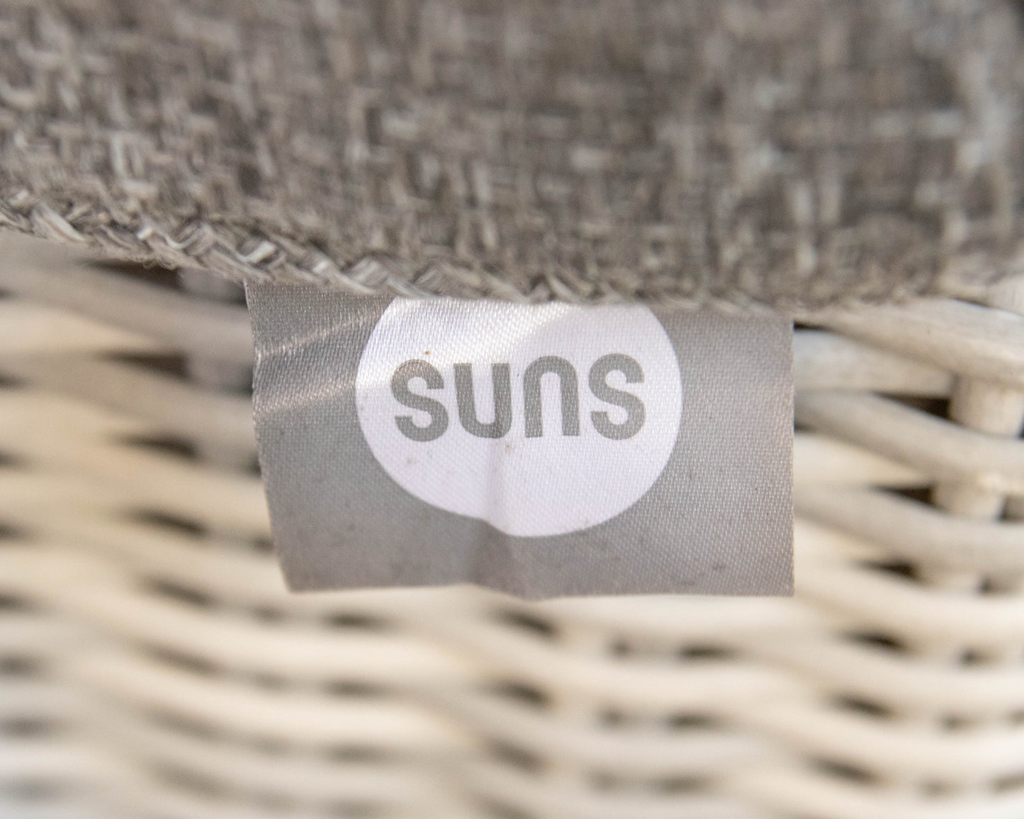Pair Of SUNS All Weather Heather Grey Wicker Highback Chairs & Ottomans