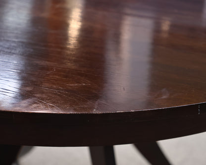 50" Round Espresso Finish Dining Table