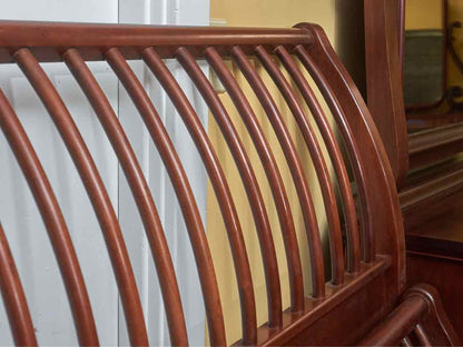 Kincaid Cherry Shaker Style Sleigh King Bed Includes Siderails  & Support Slats