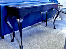 Black Crackle Finish Console with Caberiolet Legs