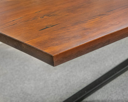 Ash Modern Dining Table with Steel Base