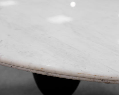 William Sonoma Oval Marble Top Tulip Dining Table