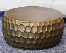 Round Hammered Cocktail Table