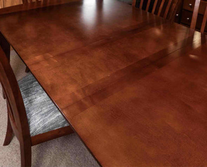 Birch Dining Table & (6) Birch Slat Back Dining Chair Set