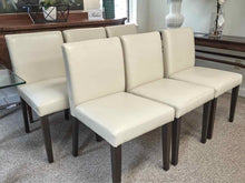 Set of Six West Elm Faux Leather Dining Chairs
