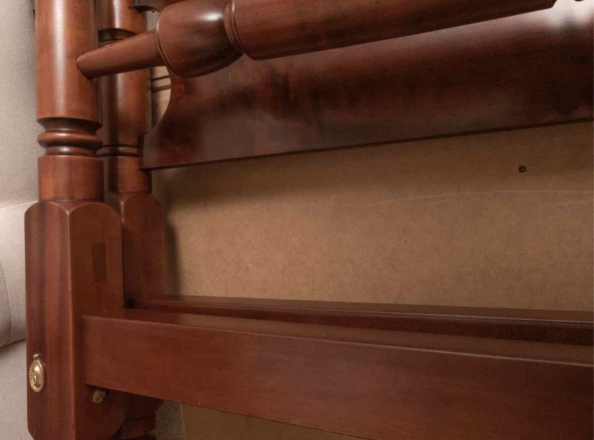 Leonard's Walnut Queen Antique Bed with Goblet Shape Finals