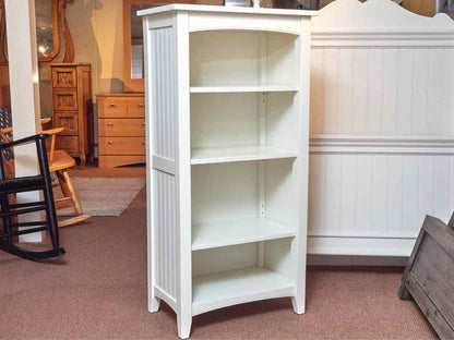 White 3 Shelf Bookcase with Beadboard Sides