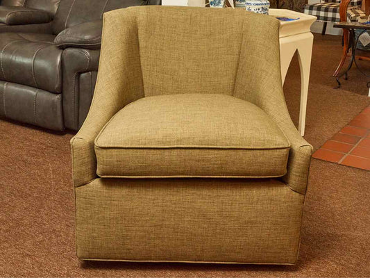 Bassett  Swivel Olive Green Upholstered Chair