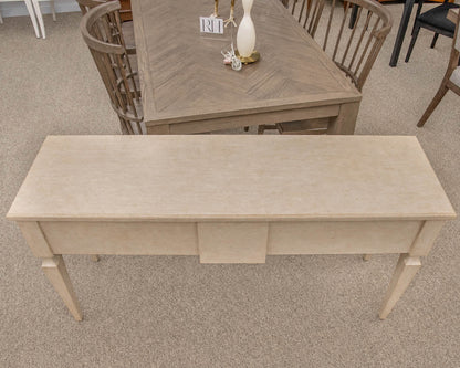 Console in Marshmallow Finish W/ 1 Drawer