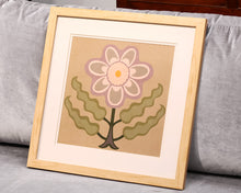 "Graphic Folk Flower III" Framed Print