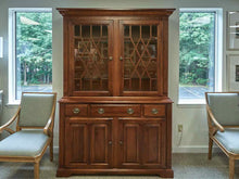 Nichols & Stone Cherry China Cabinet with Lighted Hutch