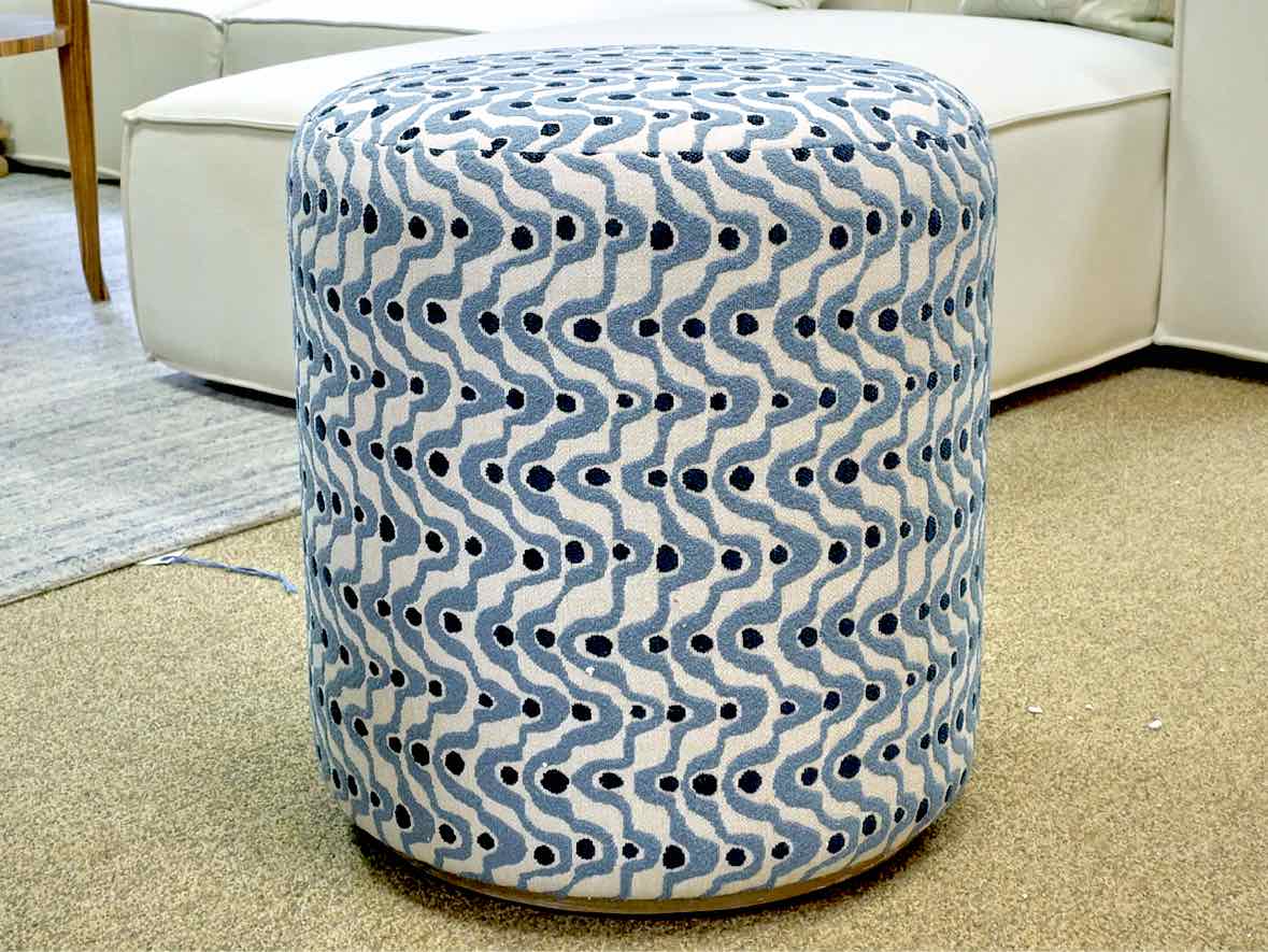 'Cas' Blue Ottoman