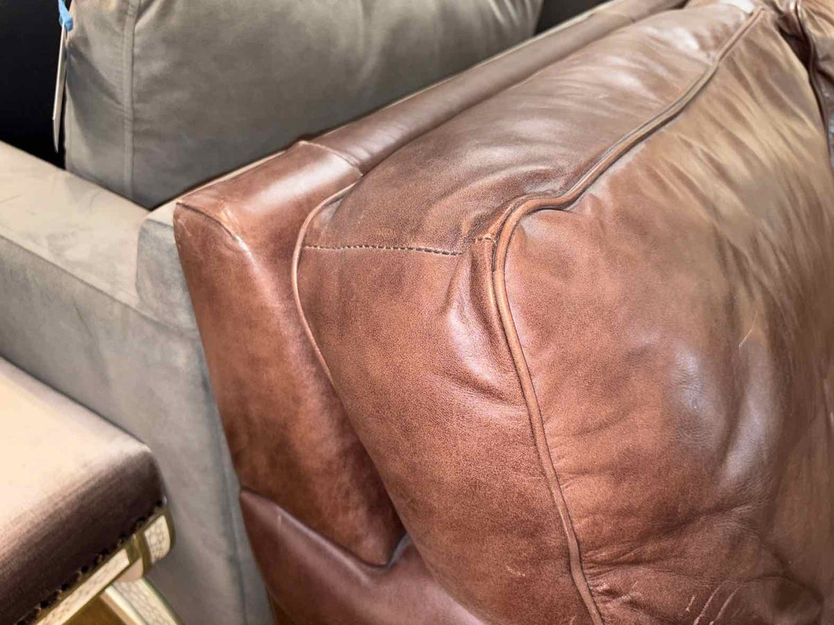 American Leather Brown Three Seater Sofa