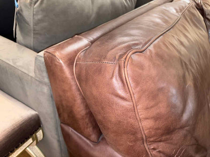 American Leather Brown Three Seater Sofa