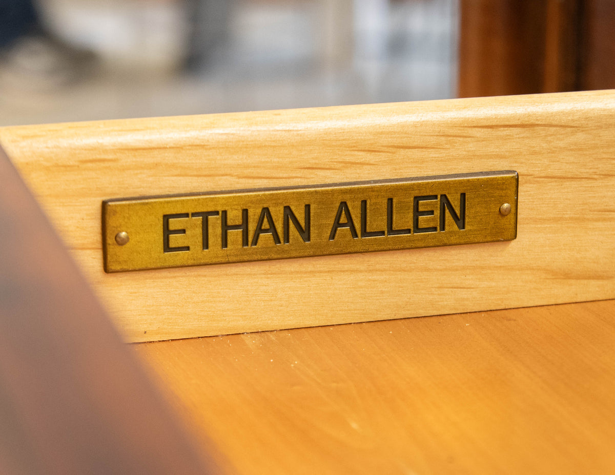 Ethan Allen Cherry Writing Desk with (1) Drawer and Fluted Legs